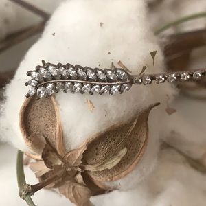 Reverse crystal feather Headband